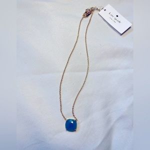 NWT Kate Spade Cause a Stir Necklace Blue and Gold